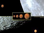  Marte antes e depois da ocultação pela Lua (06/09/2020).